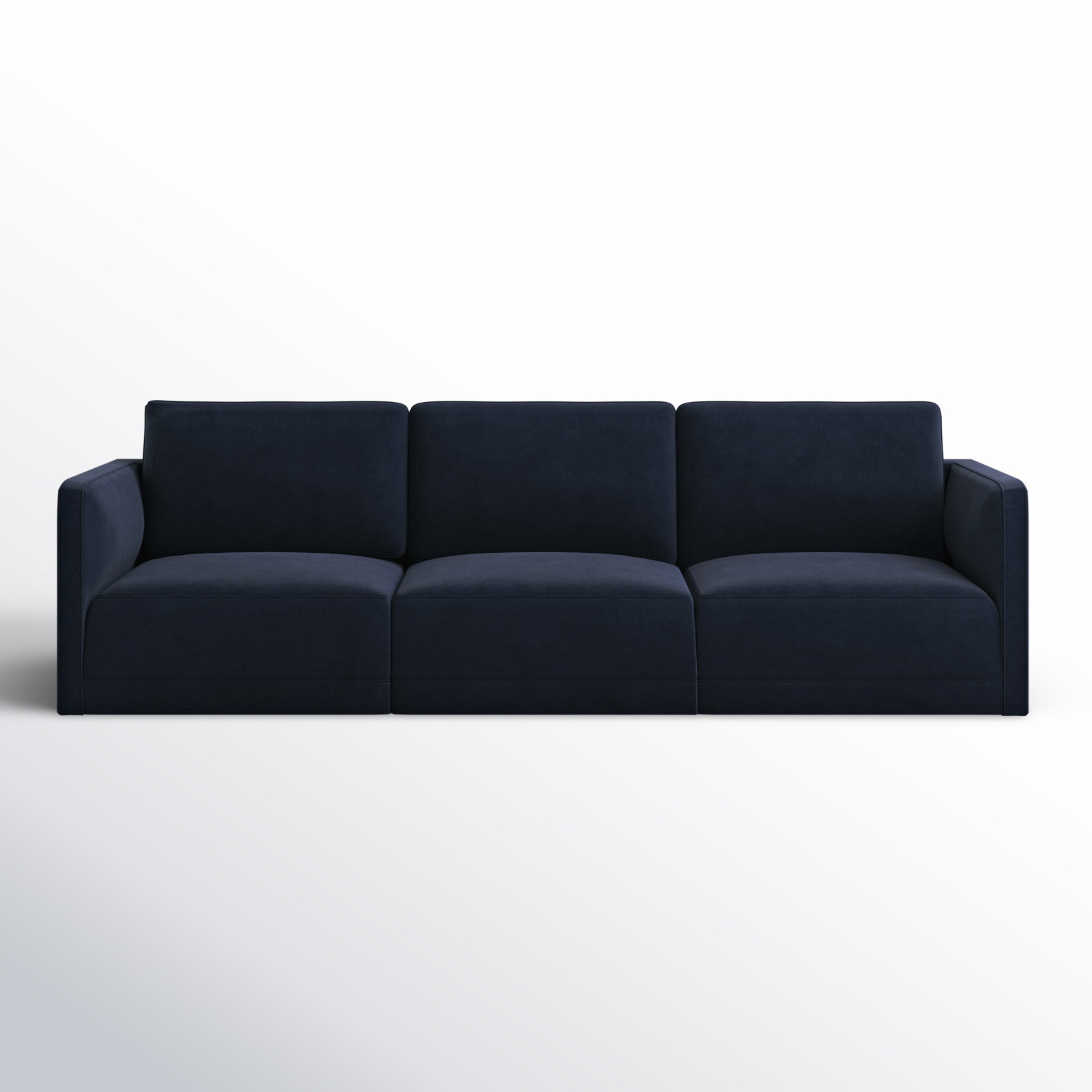 Deirdre 104.5'' Upholstered Sofa, Navy Velvet