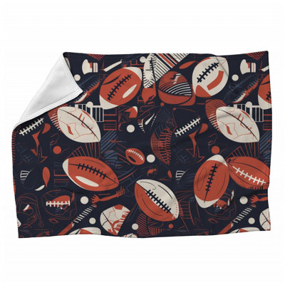 Football Machine Printed Throw Blanket
