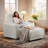 Upholstered Power Reclining Chaise Lounge with Cup Holder and Wireless Charging Function-136747316