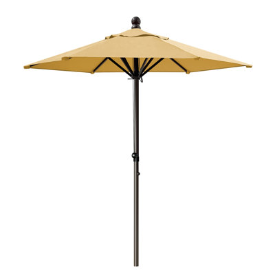 Patio Umbrella 6.5 Ft 6 Ribs Rope Pulley For Garden Table Parasol Yard Outdoor Backyard Pool Deck Cafe Market With Air Vent
