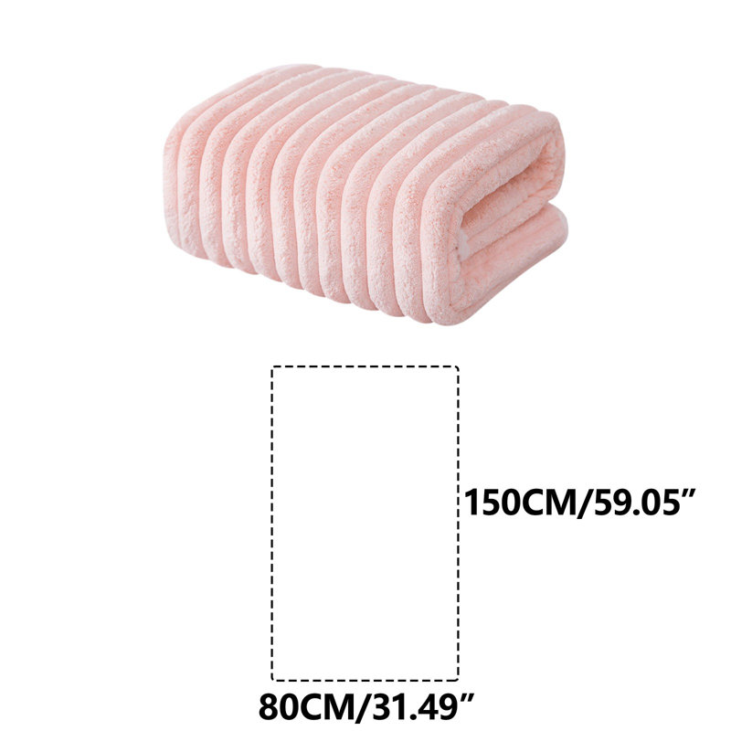 Ensemble de serviettes de bain en velours avec serviette de plage absorbante épaissie New, Pink