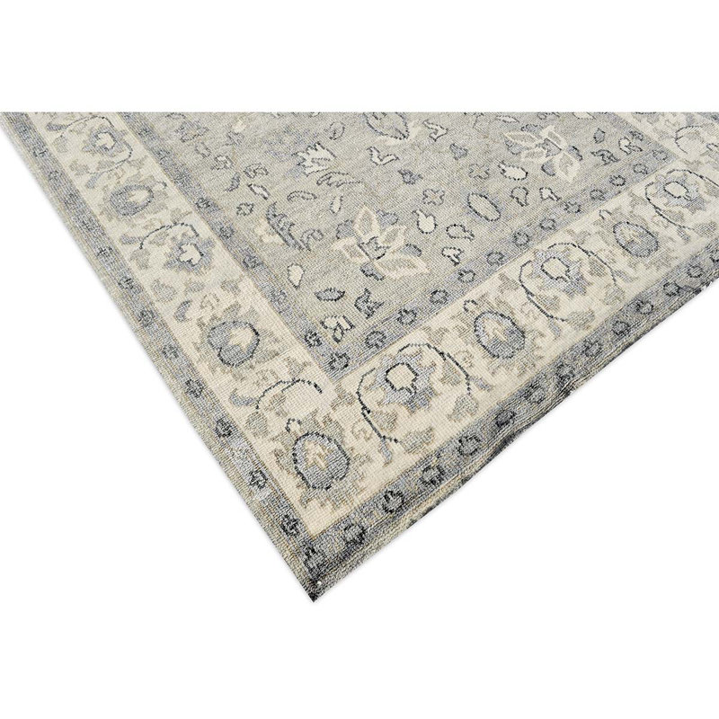 Oriental Area Rug in Light Gray/Beige, Rectangle 2' x 3'