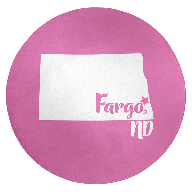 Tapis de poly-chenille fargo north dakota, Rond 5 pi
