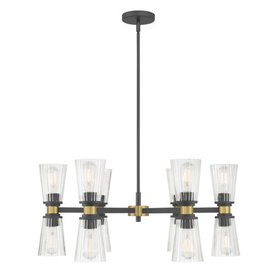 Lustre 12 lumières 29,5 "de large Lustria