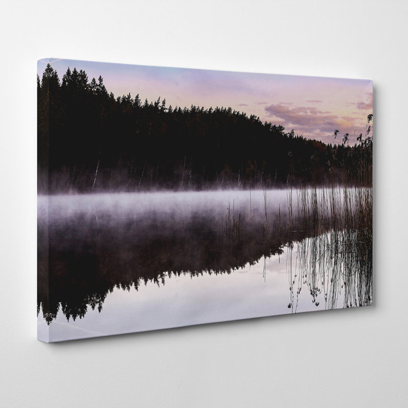 Landscape Sweden Forest and Lake Photographic - Wrapped Canvas, 50cm H x 76cm W