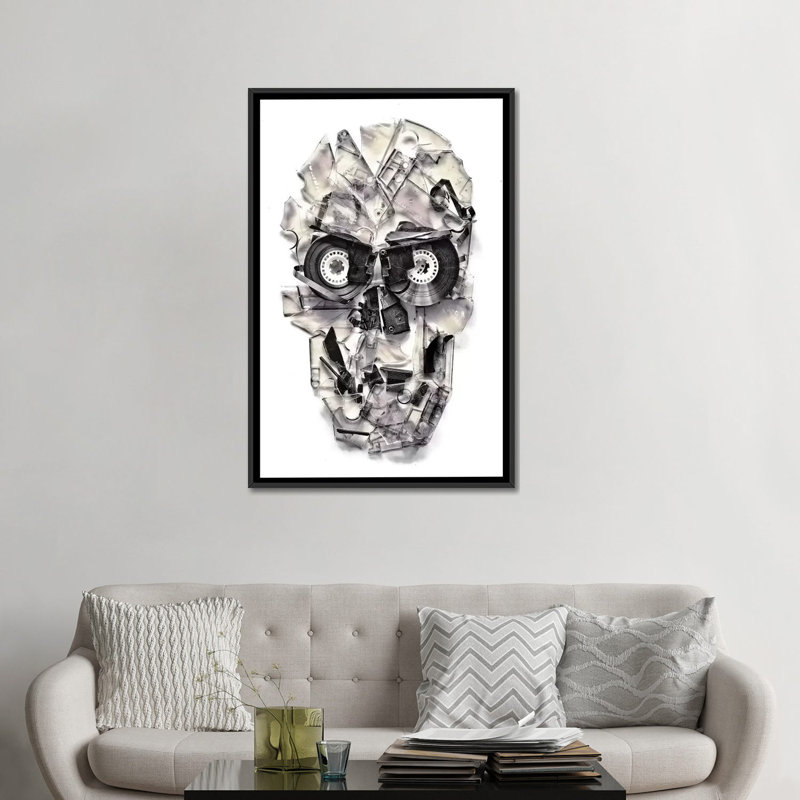 «Hometaping» par Ali Gulec - Impression sur toile, H 26 po x l 18 po x P 1,5 po, Toile encadrée noire, Pas de tapis