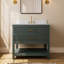 Meuble-lavabo simple 36 po avec plateau en marbre artificiel 36 po, entièrement assemblé, vert-124851758