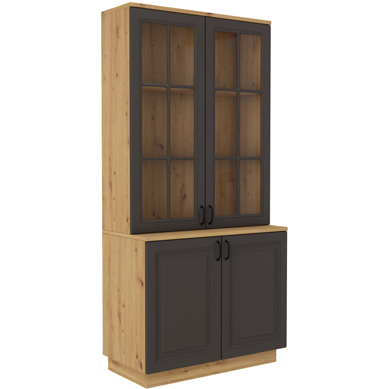 Bromsgrove Display Cabinet,  Grey/Brown