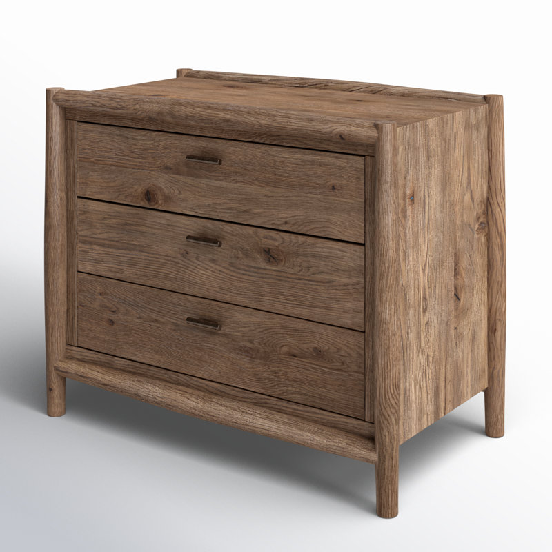 Cayenne 32'' W Solid Wood Nightstand, Weathred Oak