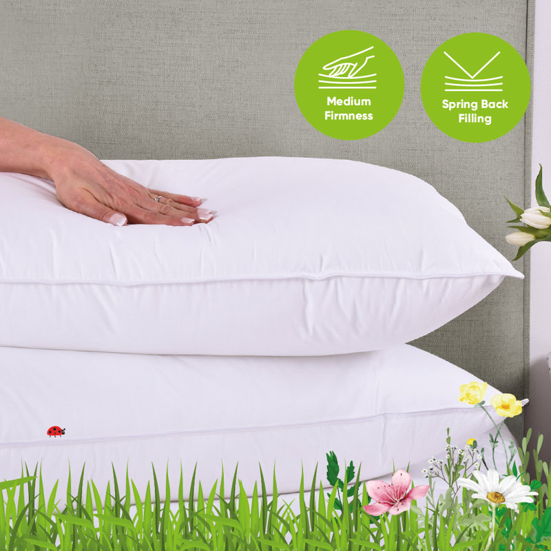 Fibre L71 x W46cm Plush Support Pillow, Green