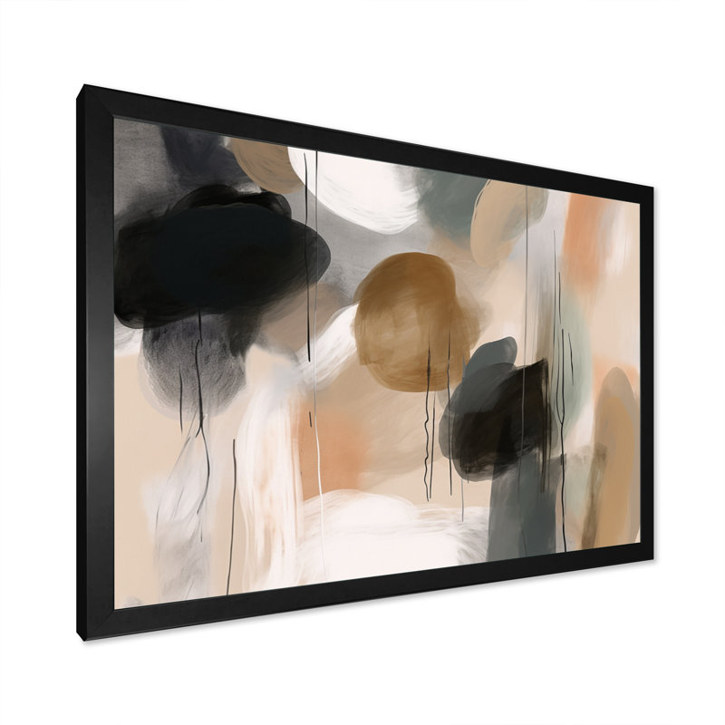 Howery Of Abstract Shapes III sur impression sur toile, Cadre simple noir, H 12 po x l 20 po x P 1 po