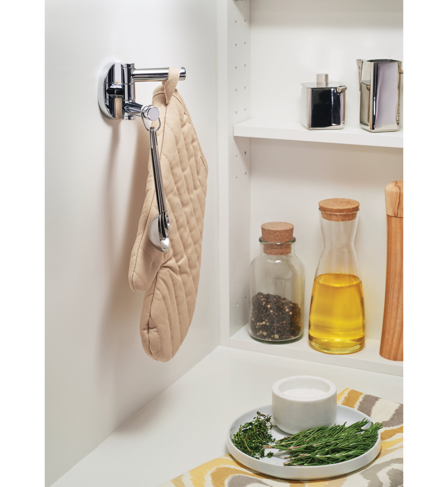 Align Wall-Mounted Towel Hook, Chrome