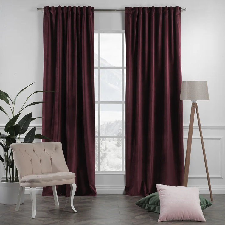Extra Long & Extra Wide Matte Velvet Curtain Panel