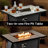7 - Person Patio Furniture Set with Swivel Rocker, Outdoor Wicker Rattan Seating Group with Cushions, All Weather Sofa Conversation Set with Fire Pit Table for Garden Backyard-1188283028