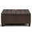 Harrison 36"W Upholstered Square Coffee Table Storage Ottoman with Split Lift Top-1296947186
