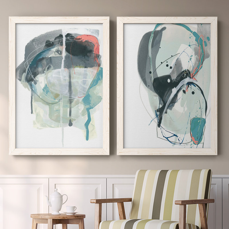 Toile encadrée Premium Stone Aperture III - prête à être accrochée, Blanc, H 27,5 po x l 75 po x P 1,5 po