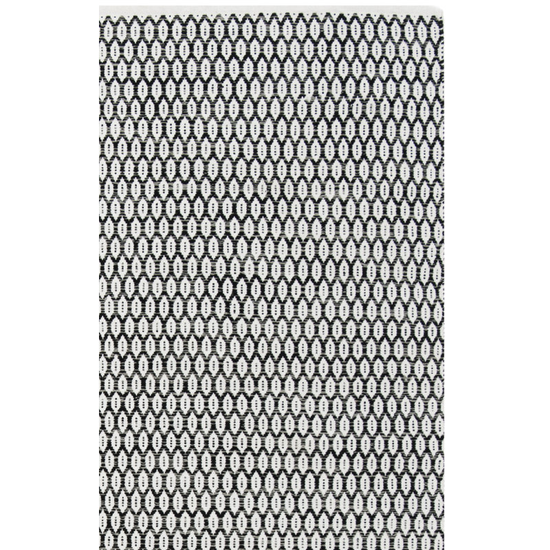 Modena Geometric Handwoven Cotton Area Rug, Rectangle 3 pi x 5 pi