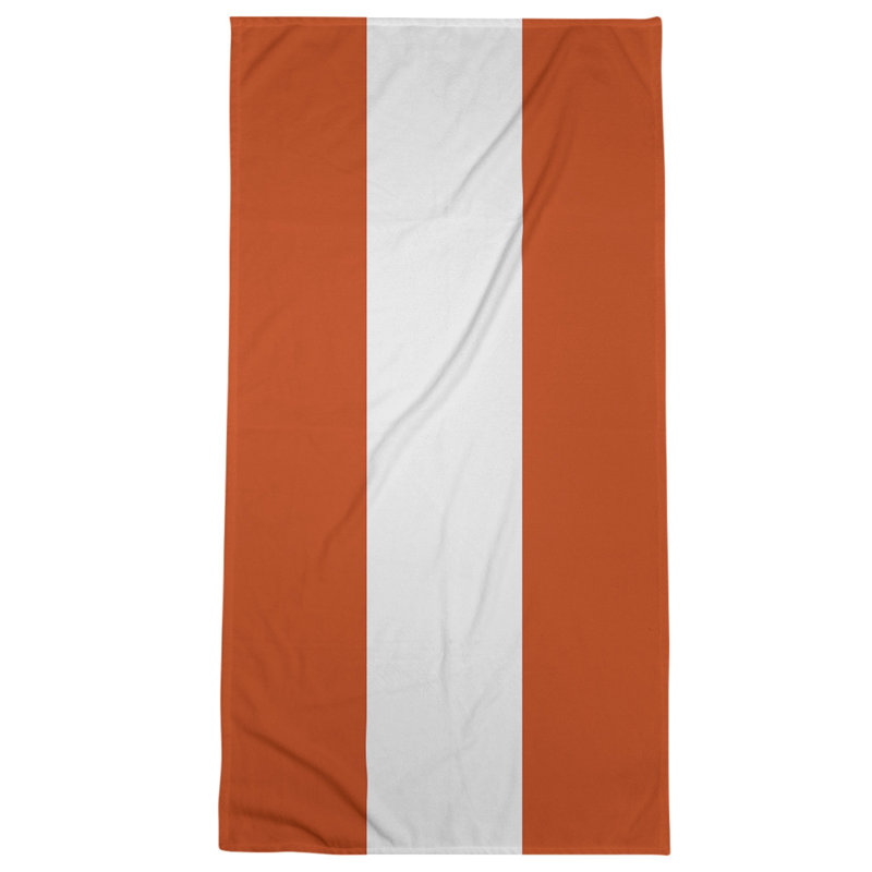 Beach Towel, Light Orange/White