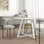 Durban 3-Piece Round Dining Set, Trestle Dining Table With 2 Boucle Chairs-1210869938-1210869937