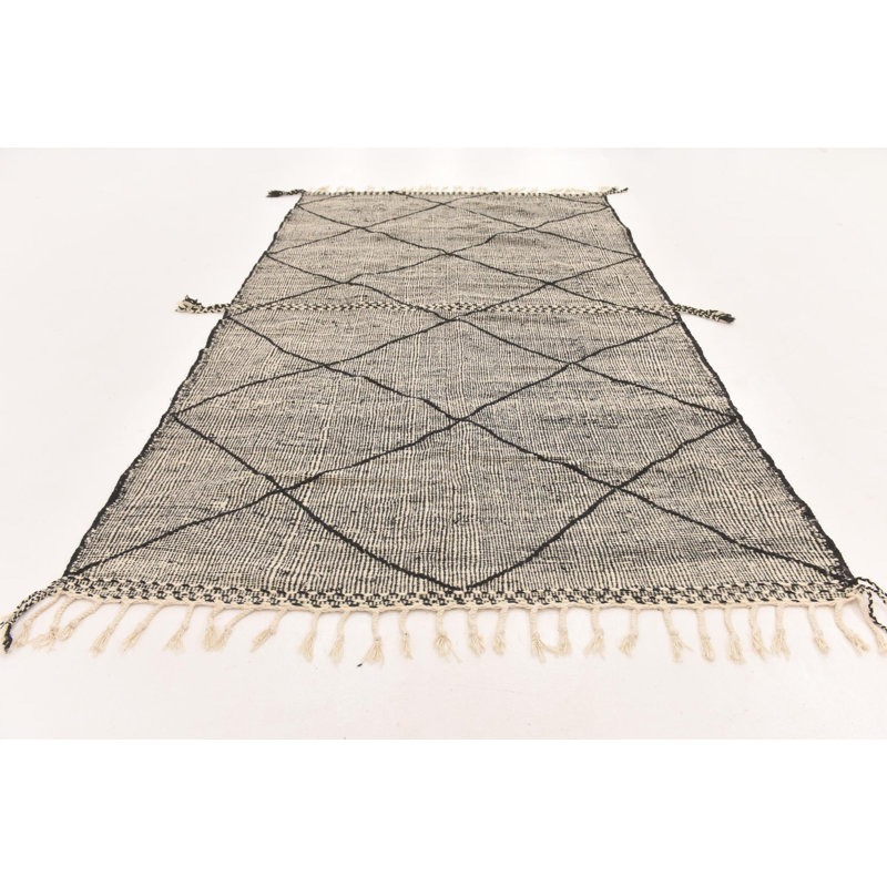 Tapis noir et blanc Oliver