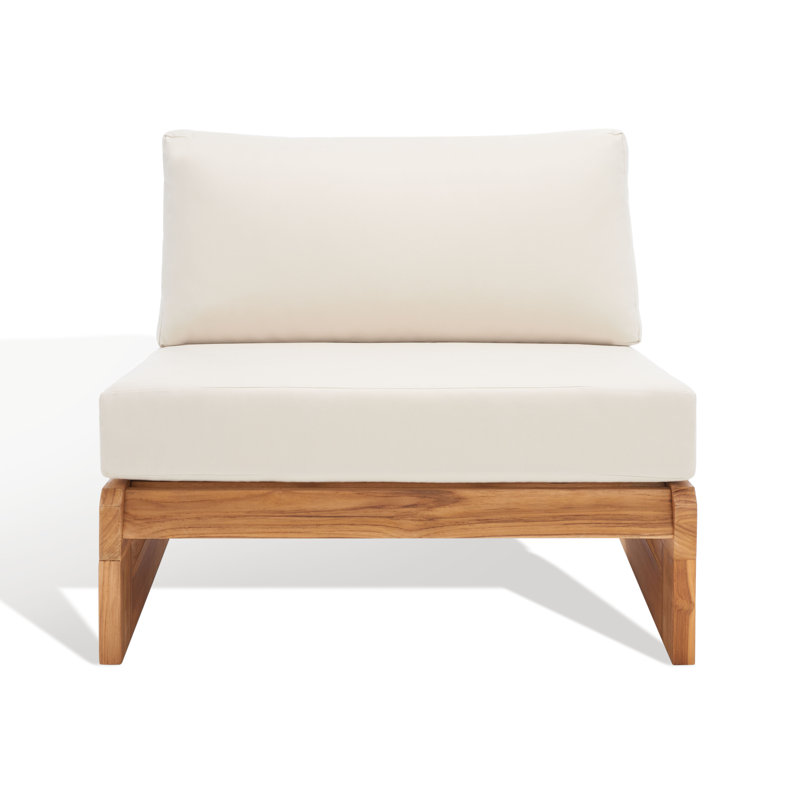 Brazilian Teak Patio Chair, Beige