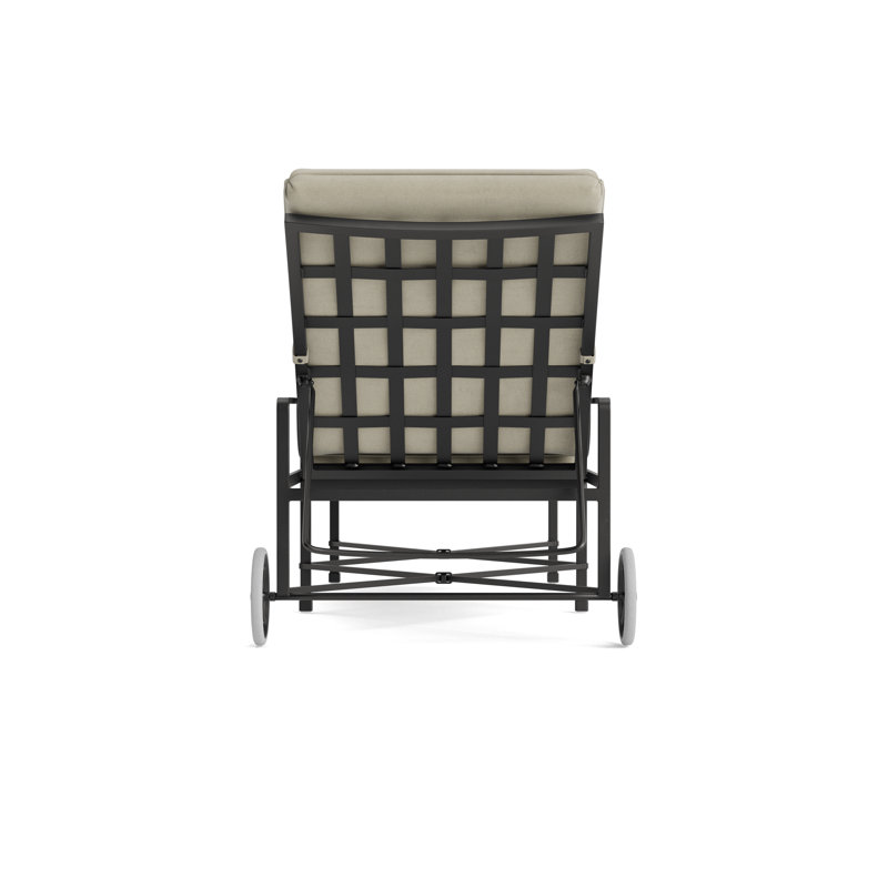 Venetian Outdoor Chaise Lounge, Fusion Charcoal, Textured Pewter