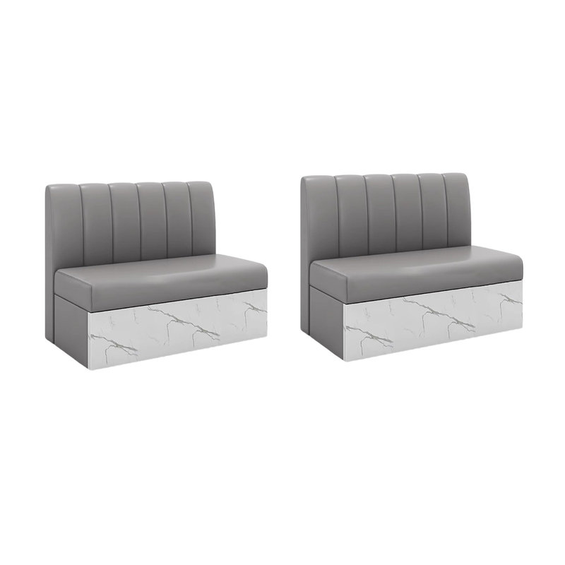 Banc de rangement pour le café-restaurant Light Luxury, Gris