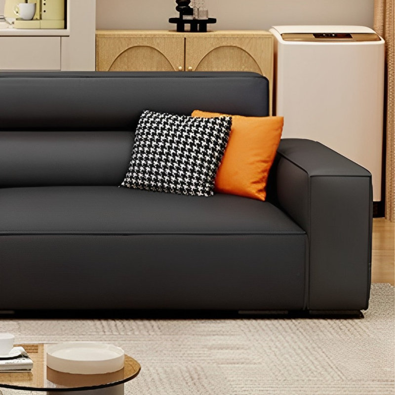 Canapé à dossier haut en tofu italien, H 33,46 po x l 70,86 po x P 37,79 po