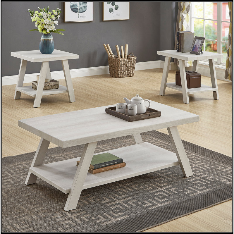 Ensemble de tables basses Athens, White, White