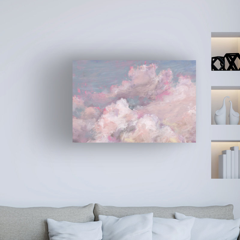 Art mural sur toile tendue - Lisa Audition «Daydream Pink 01» pour décoration de salon, de chambre à coucher ou de bureau - 12 x 19