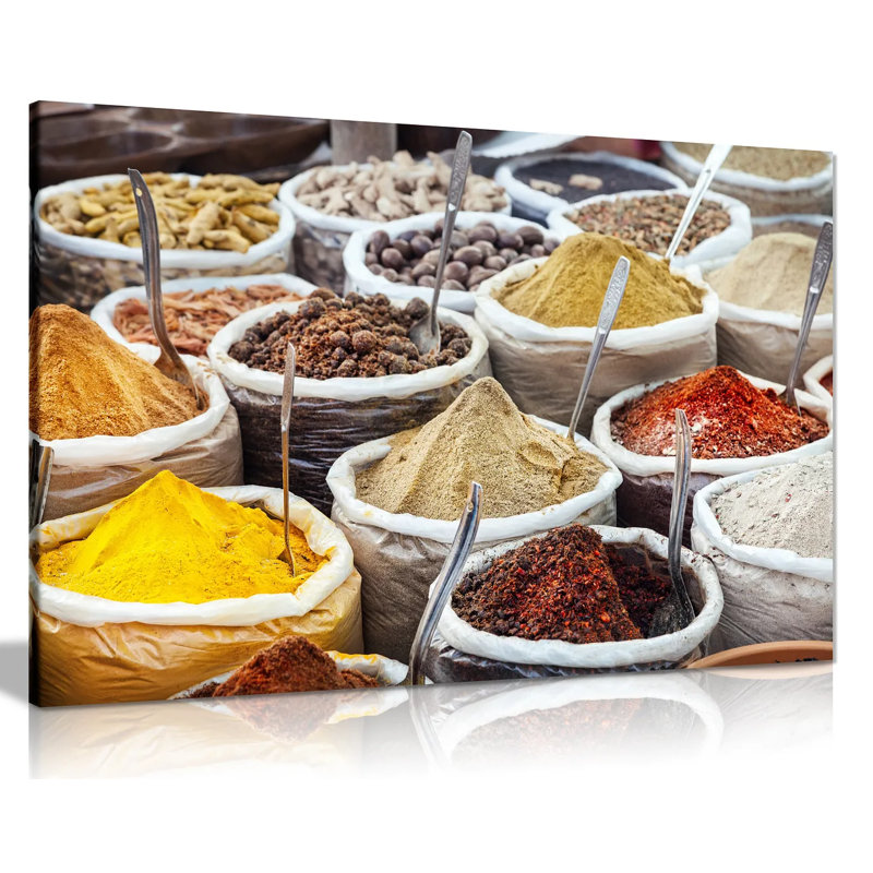 Indian Spices - Wrapped Canvas Print, 20cm H x 31cm W