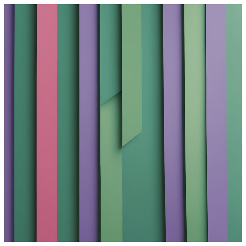 Tapisserie murale verticale à rayures verticales - mauve, H 50 po x l 60 po avec 4 œillets