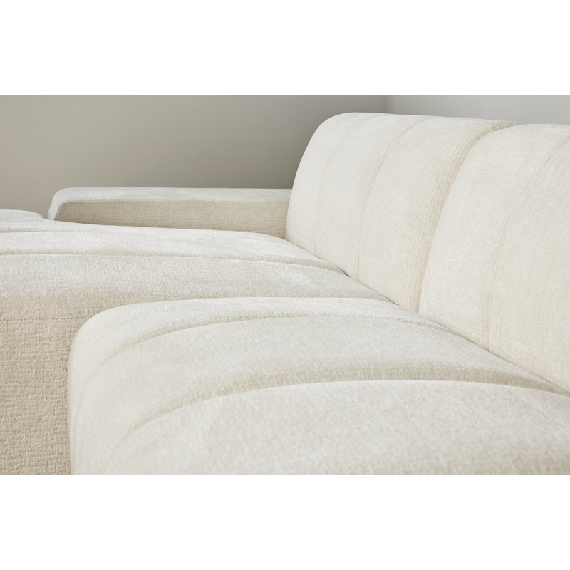 Charee 5 Seater Corner Sofa , White Boucle, Left Hand Facing
