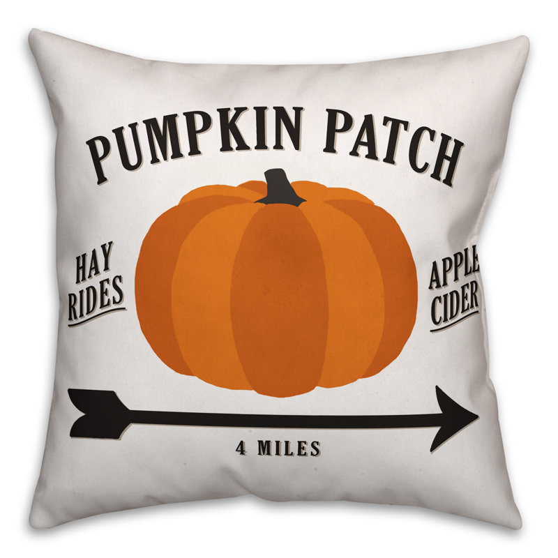  Pumpkin Patch Throw Pillow