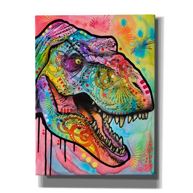 «T Rex 1» par Dean Russo, impression sur toile tendue, H 16 po x l 12 po x P 0,75 po