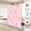 Cloison pliante 4 panneaux à paravent en toile rose pastel-35278348-35278351