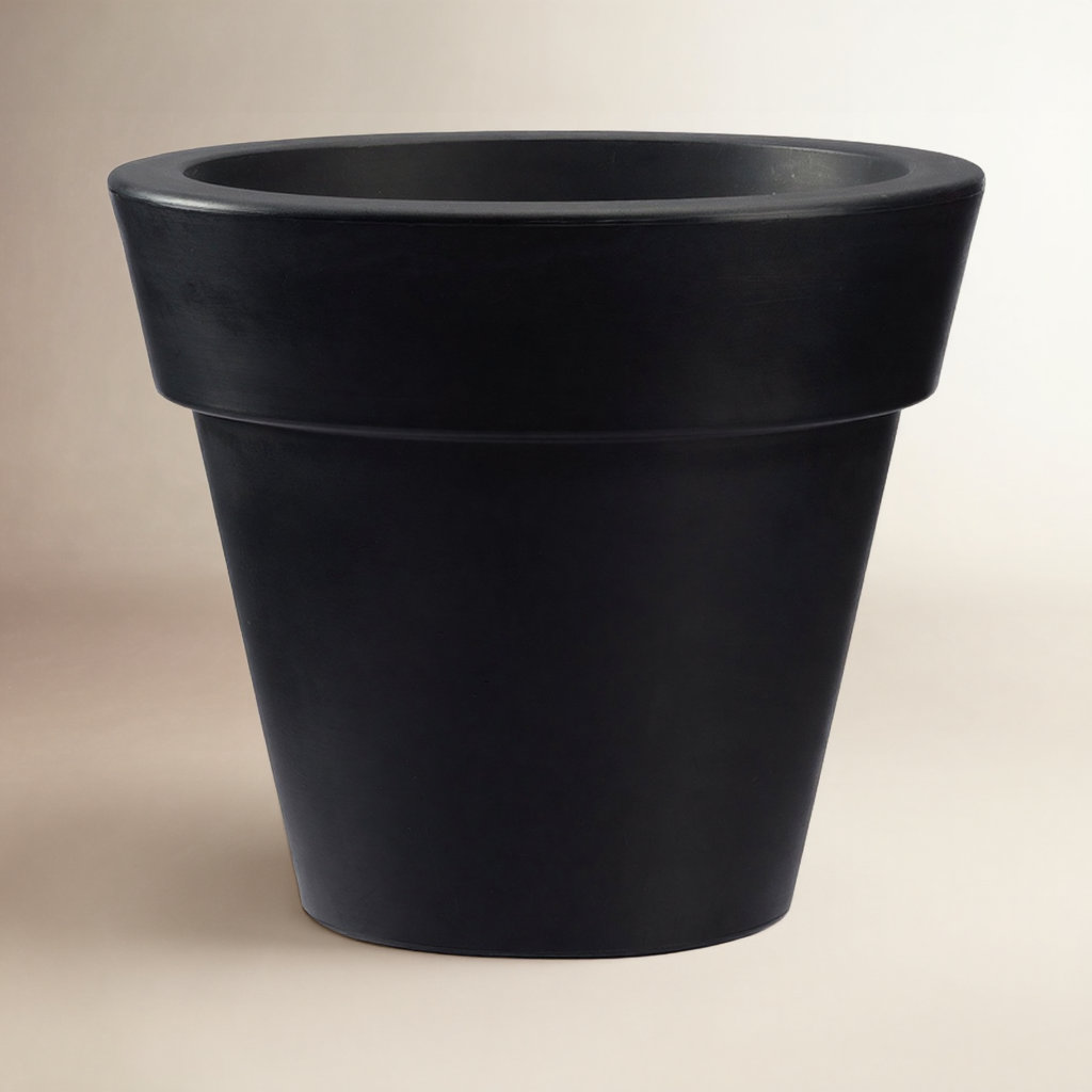 Pot Planter, 13.2" H x 15" W x 15" D, Black