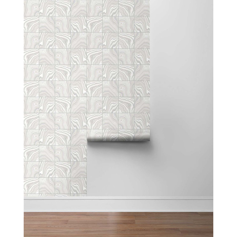Rouleau de papier peint auto-adhésif L 18 pi x l 20,5 po Luxe Haven, Quartz