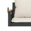 Banc pivotant en poly avec rotin 24,8 po x 24,4 po x 15,7 po Ebern Designs-297929163