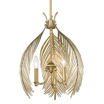 Luminaire suspendu géométrique unique à 3 lumières Etty