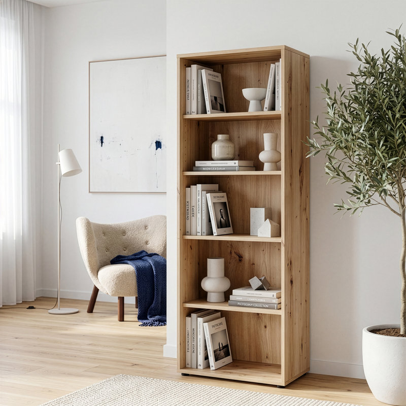 Tempra2 Bookcase, 149.5 cm H x 54 cm W x 34.8 cm D x, Brown