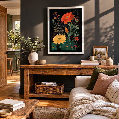 Gerbera Arrangement Botanical - Print