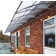 Menands 9.0m Width x 1.5m Depth Door Canopy Black-Bracket Clear-Sheet