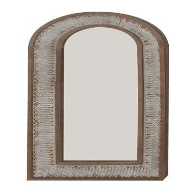 Mikayla Arch Wood Accent Mirror
