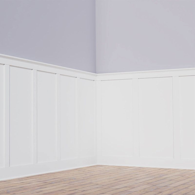 Deluxe White PVC Adjustable Wall Paneling Kit, 96" Length