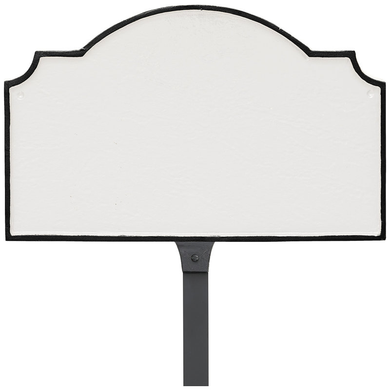 Enseigne d’adresse pour pelouse sur 1 ligne vanderbilt, White / Black