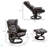 Massage Recliner Chair With Ottoman Footrest, 10 Vibration Points, 360° Swivel Reclining Chair, Faux Leather Living Room Chair With Side Pocket And Remote Control
