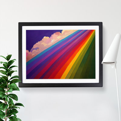 Stripes Of A Rainbow Abstract - Single Picture Frame Painting