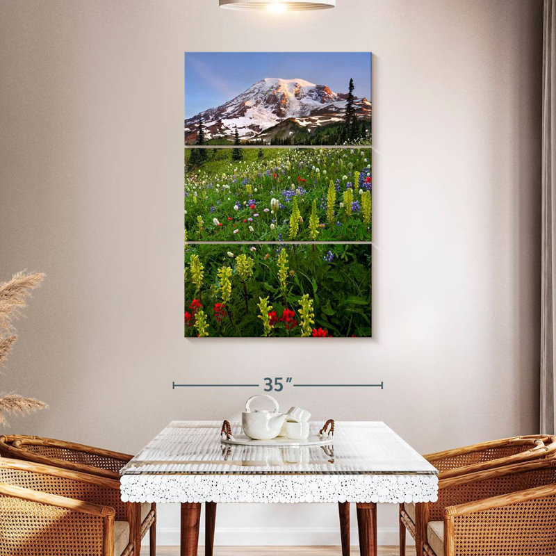 Alvord Mount Rainier Wildflowers, H 32 po x l 20 po
