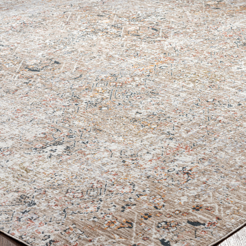 2 Geometric Area Rug in Beige, Rectangle 9'6" x 13'